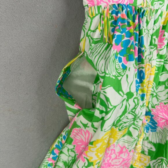 Lilly Pulitzer Dress Womens 0 Bright Colorful Hibiscus Stroll Raegan Lace Resort - Picture 8 of 16